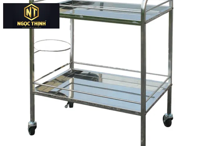 Xe đẩy y tế inox XED01 Xe đẩy y tế inox XED01